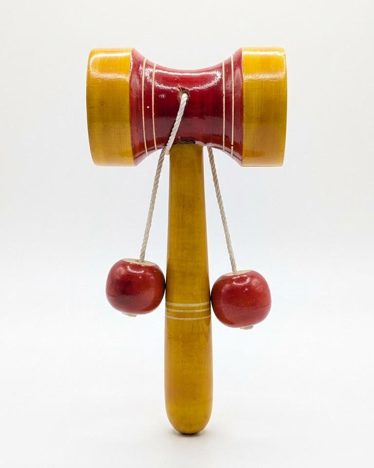 Wooden Damru Rattle Drum – Traditional Folk Percussion Shaker