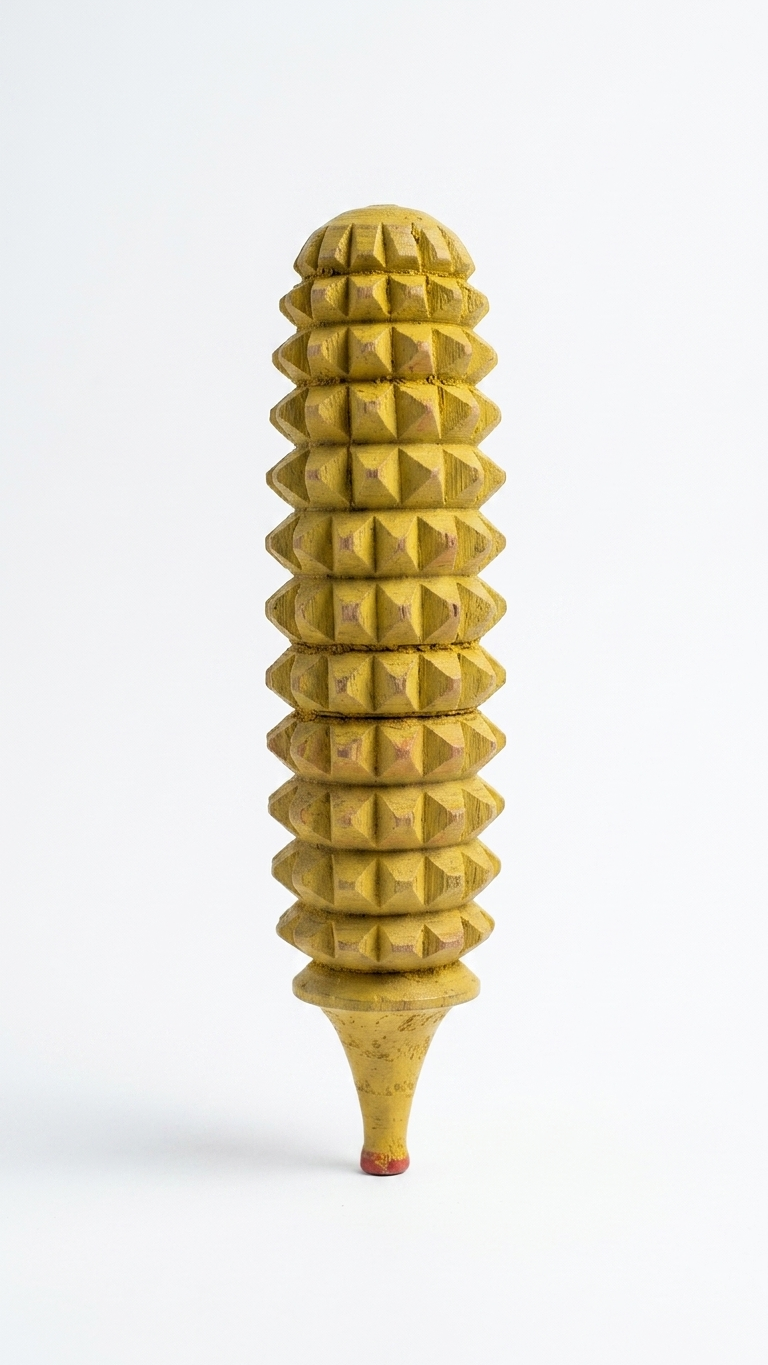 Wooden Karela Acupressure Hand Roller – Traditional Palm Grip Massager
