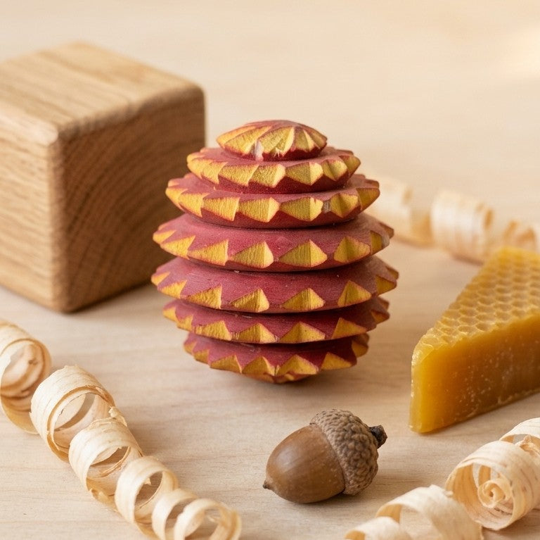 Wooden Acupressure Palm Massager Ball – Stress Relief Reflexology Sphere