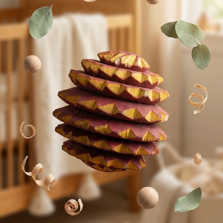 Wooden Acupressure Palm Massager Ball – Stress Relief Reflexology Sphere