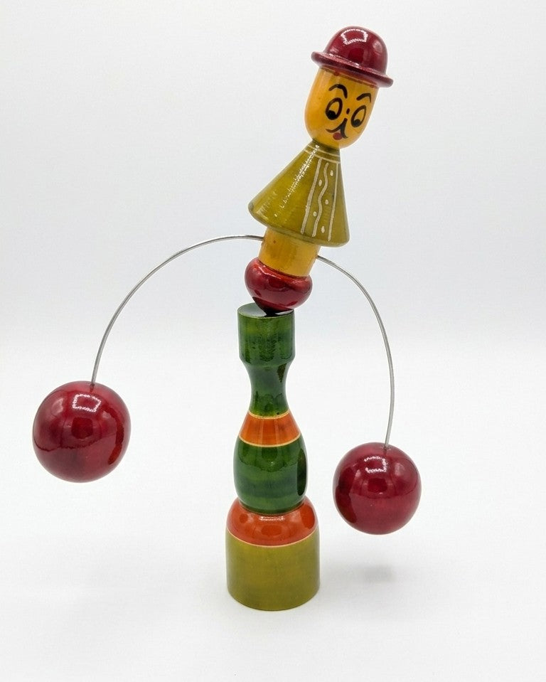Wooden Kinetic Balancing Joker – Counterweighted Physics Toy