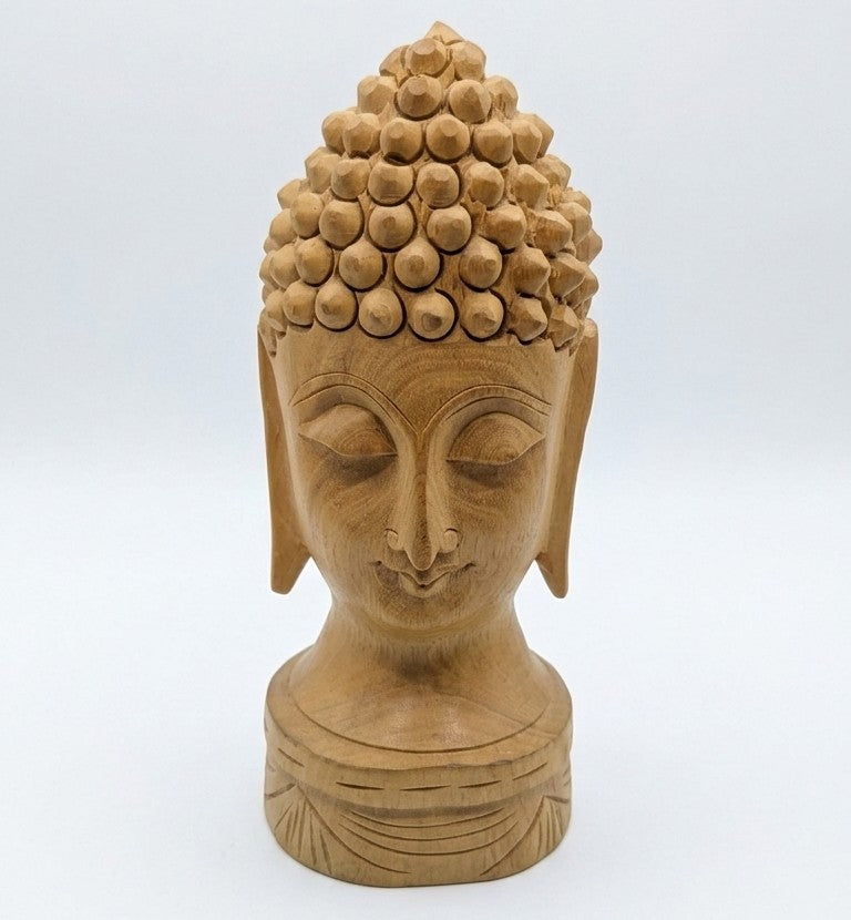 Wooden Meditating Buddha Statue – Hand-Carved Zen Sculpture