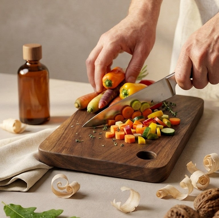 Wooden Heavy-Duty Chopping Board – Solid Wood Cutting Block & Platter