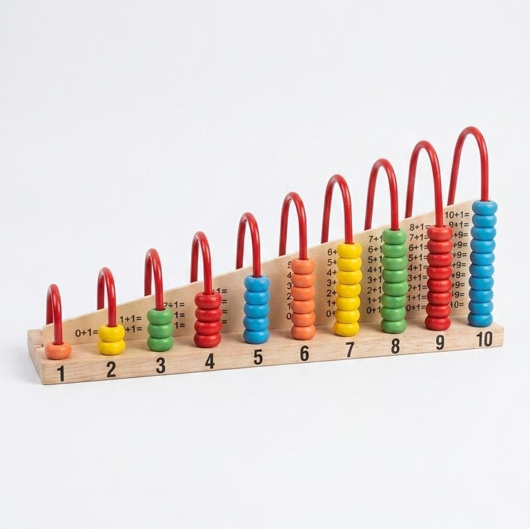 Wooden Double-Sided Math Abacus – Montessori Counting Frame