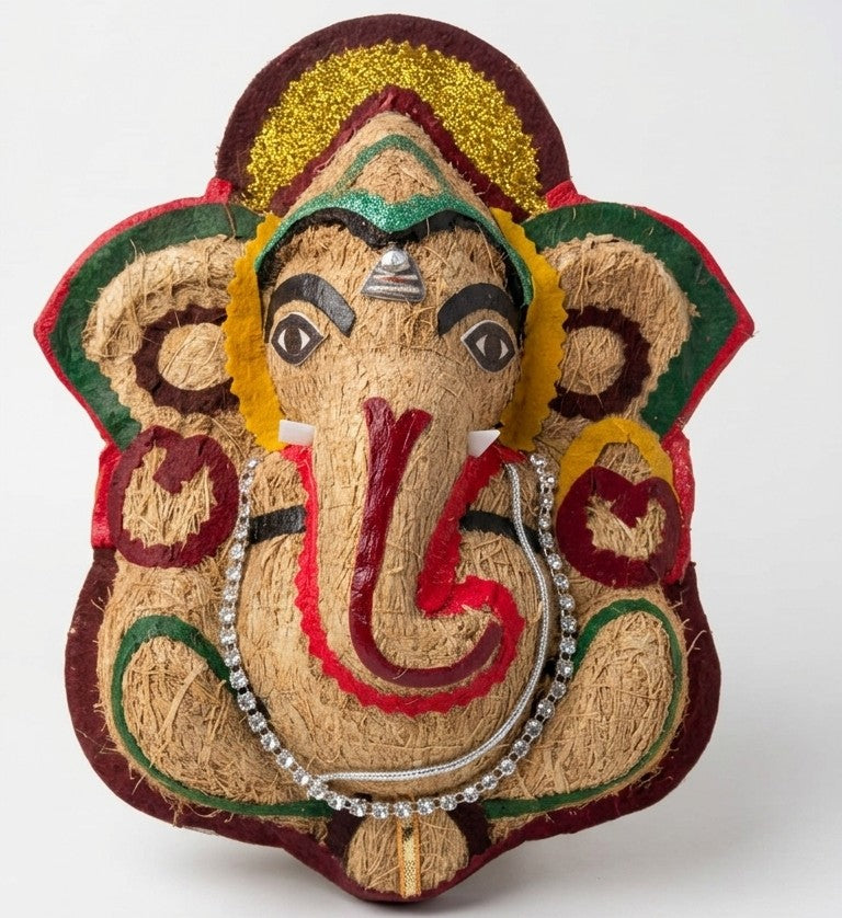 Wooden Lord Ganesha Wall Hanging – Eco-Friendly Devotional Wall Art