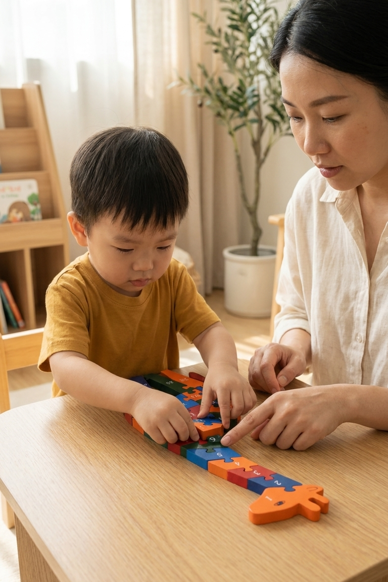 Wooden Giraffe Number Puzzle – 1-26 Counting & Sequencing Jigsaw