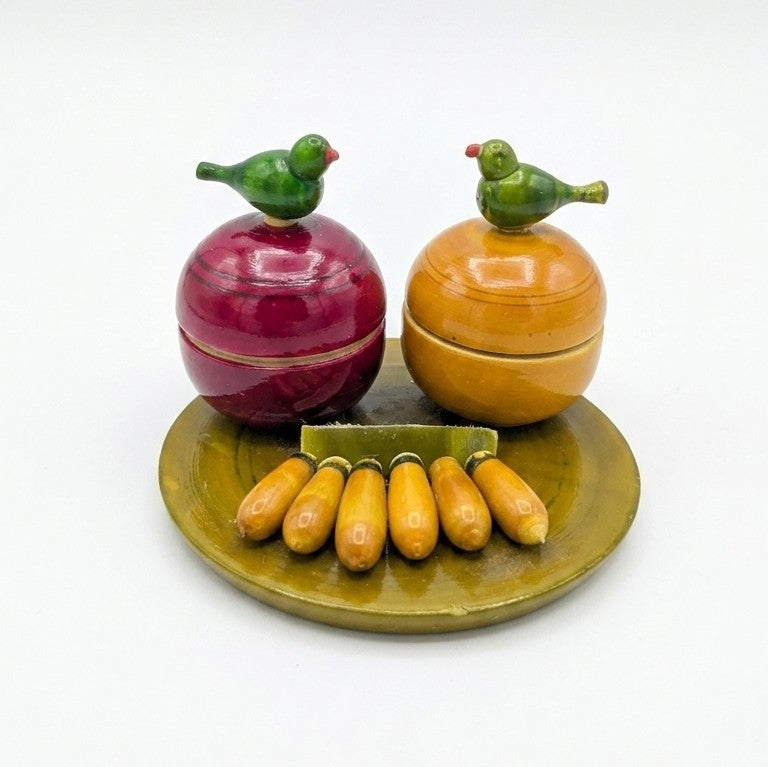 Wooden Birds on Nest Haldi-Kumkum Holder – Handcrafted Pooja Dibbi