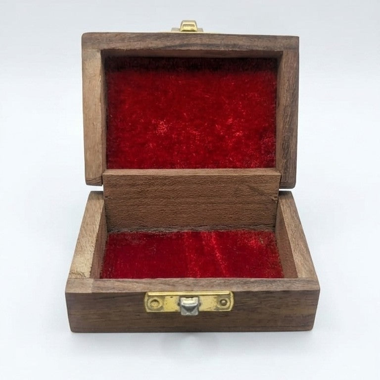Wooden Keepsake Jewelry Box (Small) – Velvet Lined Trinket Chest