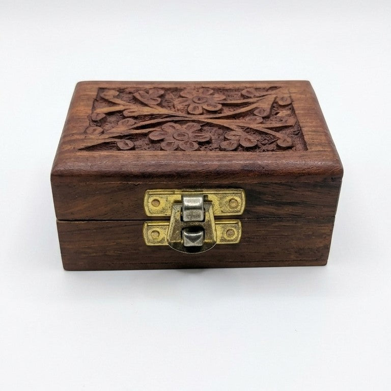 Wooden Keepsake Jewelry Box (Small) – Velvet Lined Trinket Chest