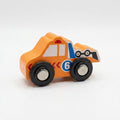Wooden Mini Towing Truck Vehicle – Orange & Blue Recovery Toy
