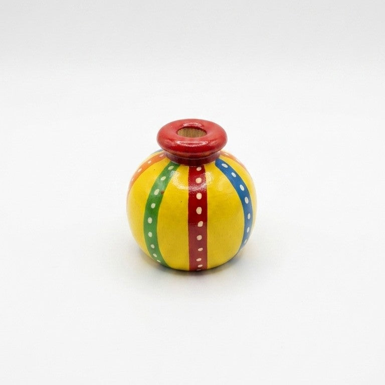 Wooden Fluted Miniature Bud Vase – Hand-Turned Festive Table Pot