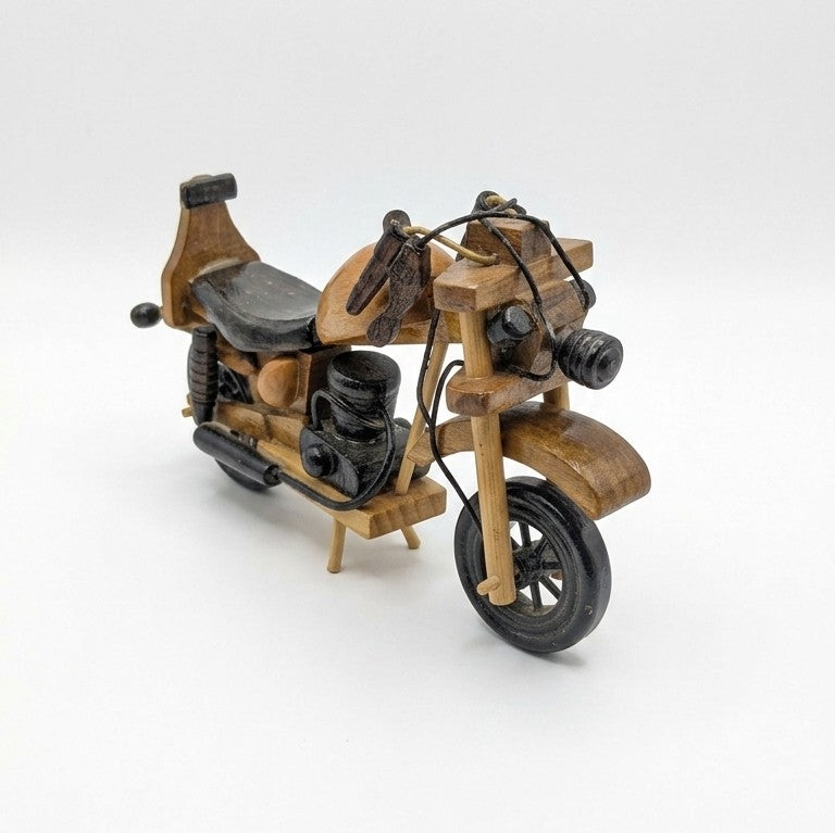 Wooden Classic Cruiser Motorcycle – Hand-Carved Motorbike Model