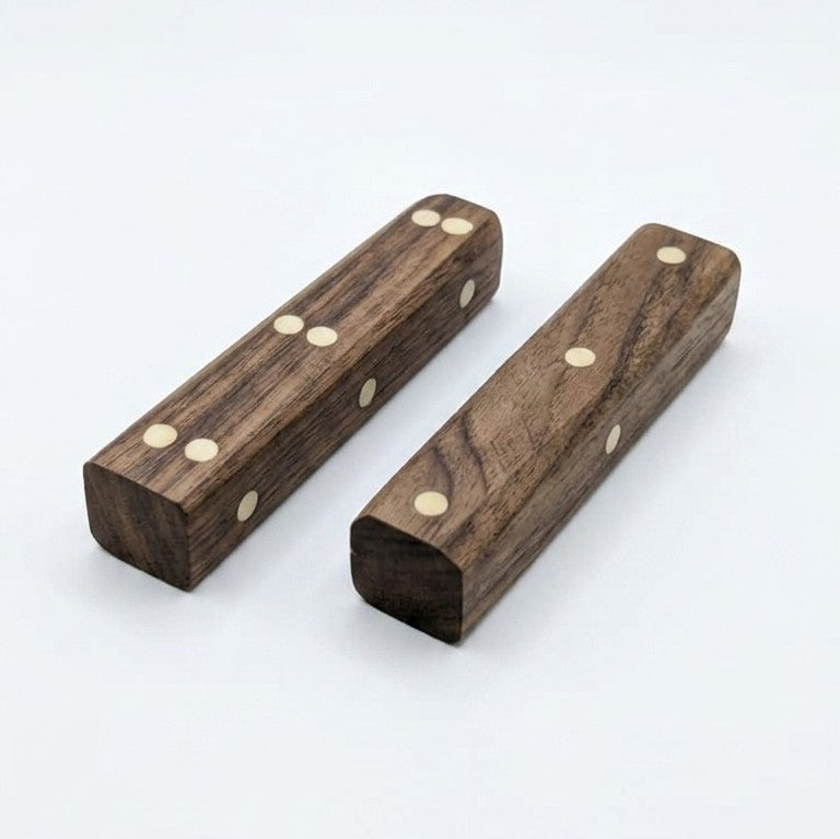 Wooden Long Dala Dice (Set of 2) – Traditional Indian Chaupar Dice
