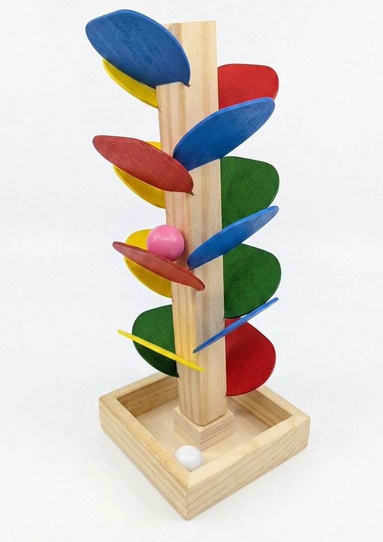 Wooden Tree Marble Ball Run Track – Cascading Musical Marble Game