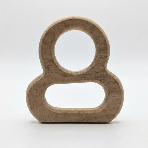 Organic Neem Wood Baby Teether (Geometric) – Antibacterial Soothing Toy