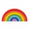 Handcrafted Wooden Rainbow Stacker – Vibrant Montessori Nesting Arches