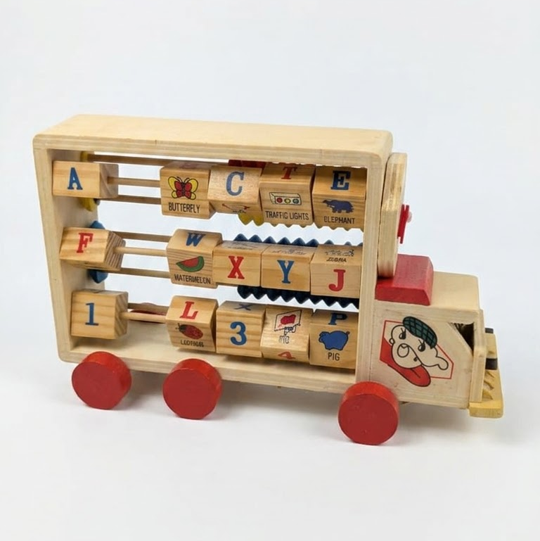 Wooden Push-and-Pull Learning Truck – Montessori Cargo Vehicle