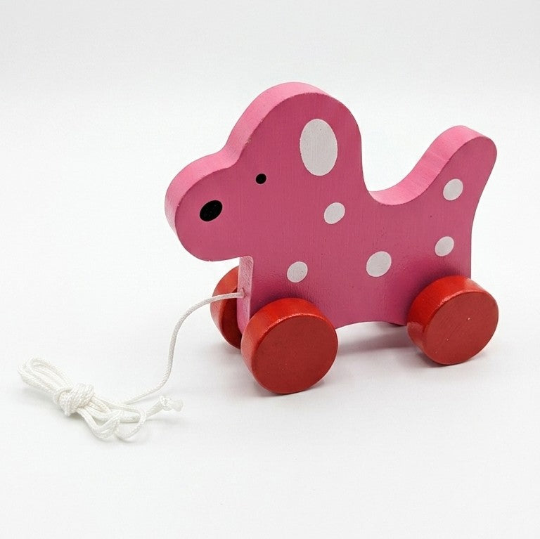 Wooden Pull-Along Giraffe Animal Toy – Toddler Walking Companion