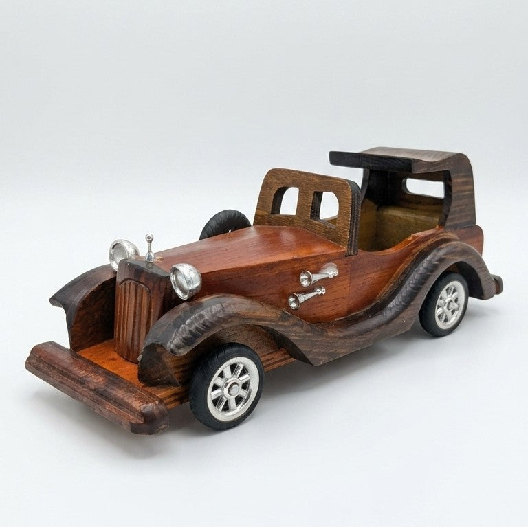 Wooden Collector Vintage Classic Car – Hand-Carved Retro Model